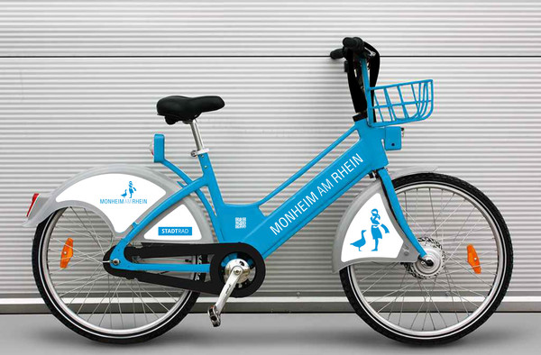Erste Visualisierung. So ungefähr werden die Stadträder vom Design aussehen. Hier das City-Bike. 