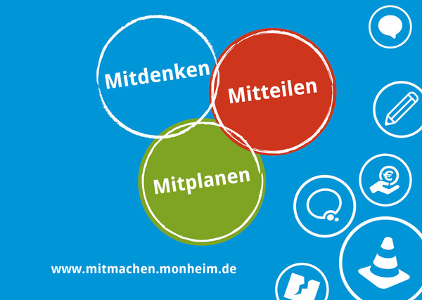 Mitdenken, Mitteilen, Mitplanen: Diese Beteiligungsplattformen sind alle im städtischen Mitmach-Portal gebündelt. Bürgerinnen und Bürger können unter www.monheim.de/umfrage noch bis zum 22. Mai an einer Umfrage zu diesem Thema teilnehmen.