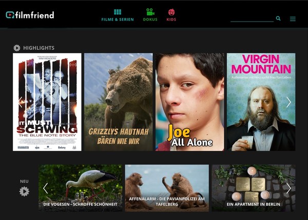 Als Teil der Plattform Filmfriend, eine sogenannte Video-on-Demand-Lösung für Bibliotheken, stellt die Bibliothek Kindern und Erwachsenen zahlreiche Filme kostenfrei zur Verfügung.