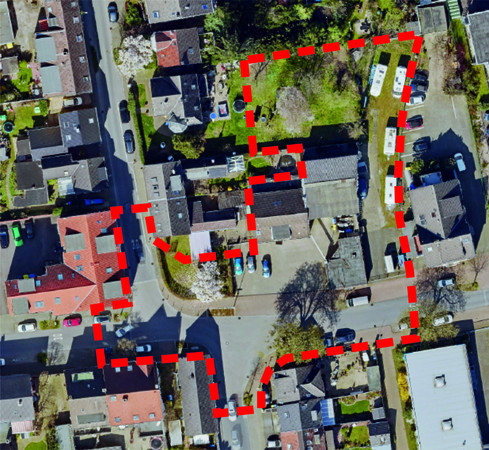 Hier könnte Wohnraum entstehen: Die Lage zwischen Altstadt und Monheims neuer Mitte ist begehrt. Grafik: Stadt Monheim am Rhein