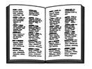 Leichte Sprache Bild: ein aufgeschlagenes Wörterbuch