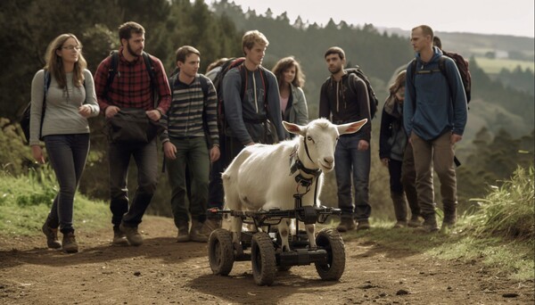 Bei den Ziegenwanderungen gibt es viel Erstaunliches zu erfahren. Foto: Tim Huys