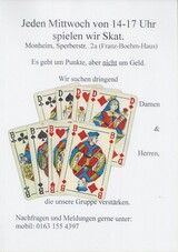 Skat spielen im Pfarrer-Franz-Boehm-Haus