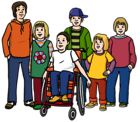 Leichte Sprache Bild: Kinder und Jugendliche mit und ohne Behinderungen