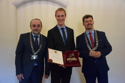 Daniel Zimmermann bei seiner Ernennung zum Ehrenbürger von Malbork