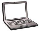 Leichte sprache Bild: aufgeklappter Laptop