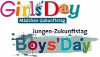 Die beiden Logos des Girls' Day und Boys' Day untereinander