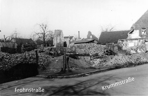 Die Ruine des Kaufhaus Hamacher an der Krummstraße Ecke Frohnstraße