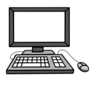 Leichte Sprache Bild: Ein Computer