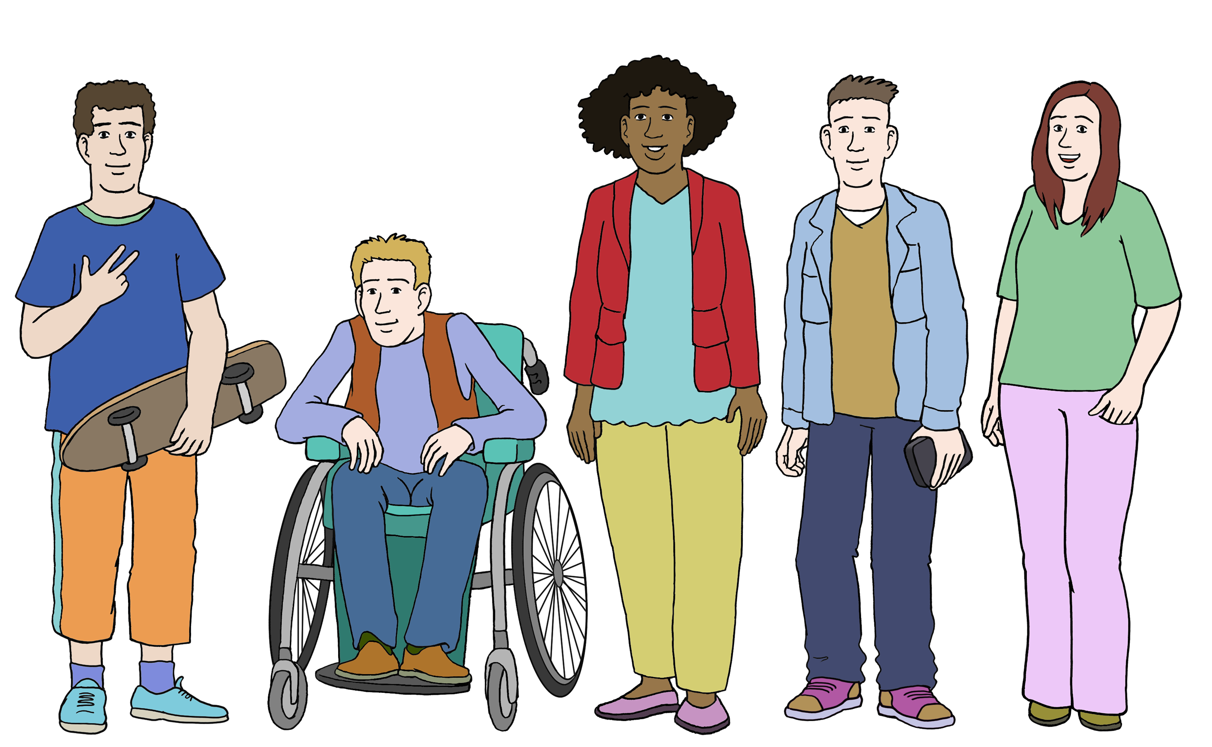 Leichte Sprache Bild: Jugendliche mit und ohne Behinderungen