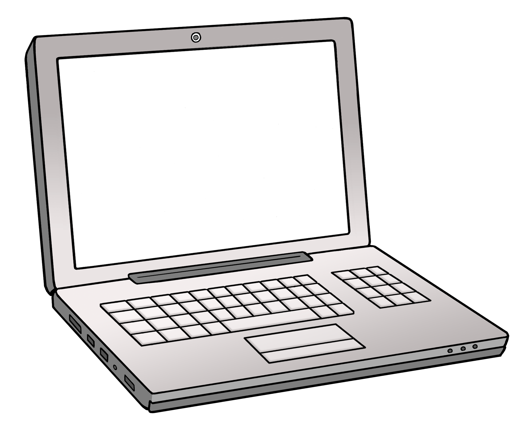 Leichte Sprache Bild: Ein aufgeklappter Laptop
