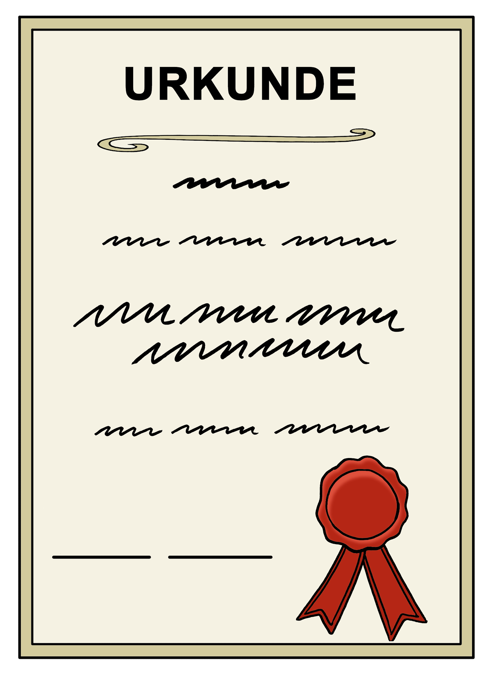 Leichte Sprache Bild: eine stilisierte Urkunde